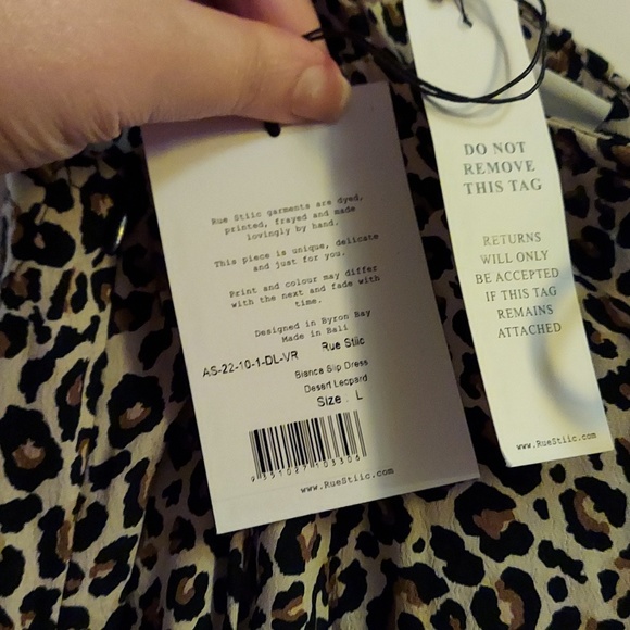 Rue Stiic Bianca Slip Dress Desert Leopard Sz Large NWT - Picture 4 of 8